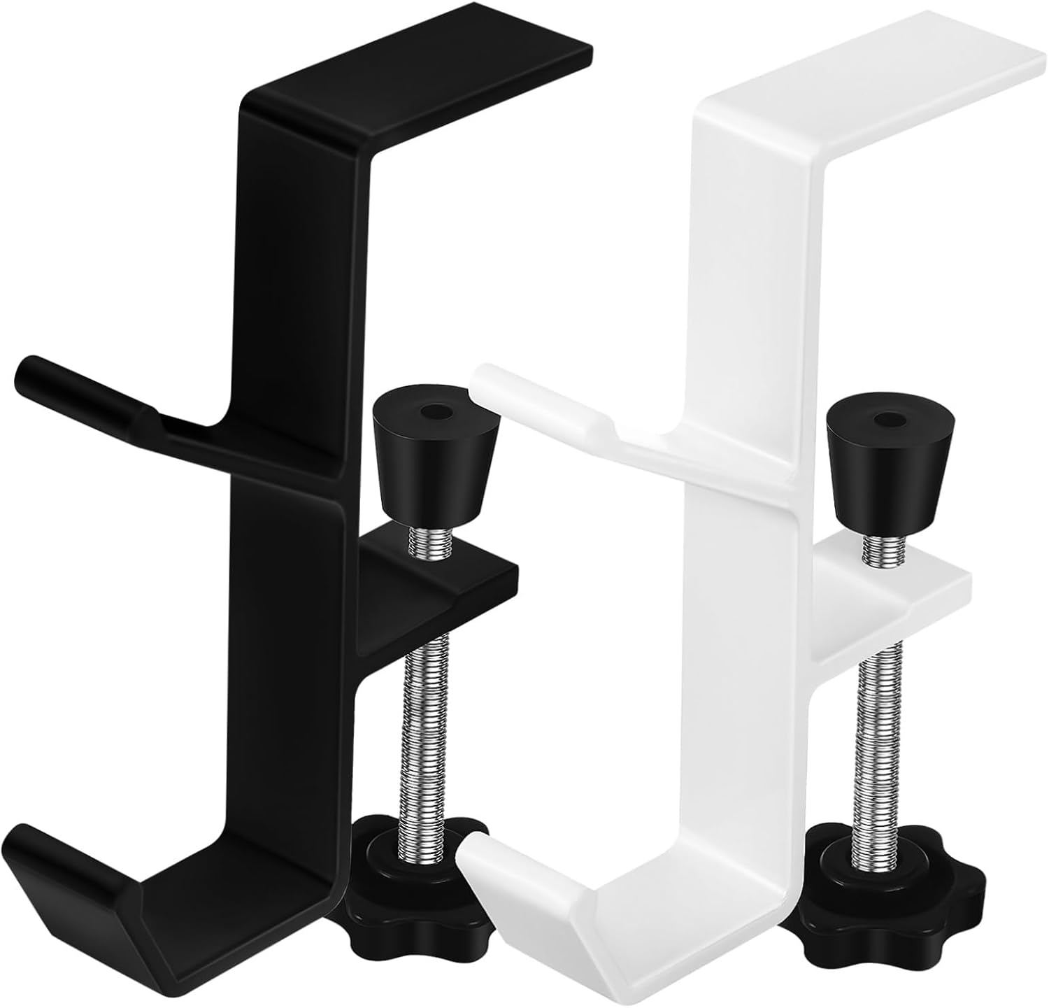 2Pcs Handbag Hook Desk Edge Clamp Hangers for Purses Headphones Durable Purse Holders with Locking Mechanism Versatile Under Desk Table Accessories