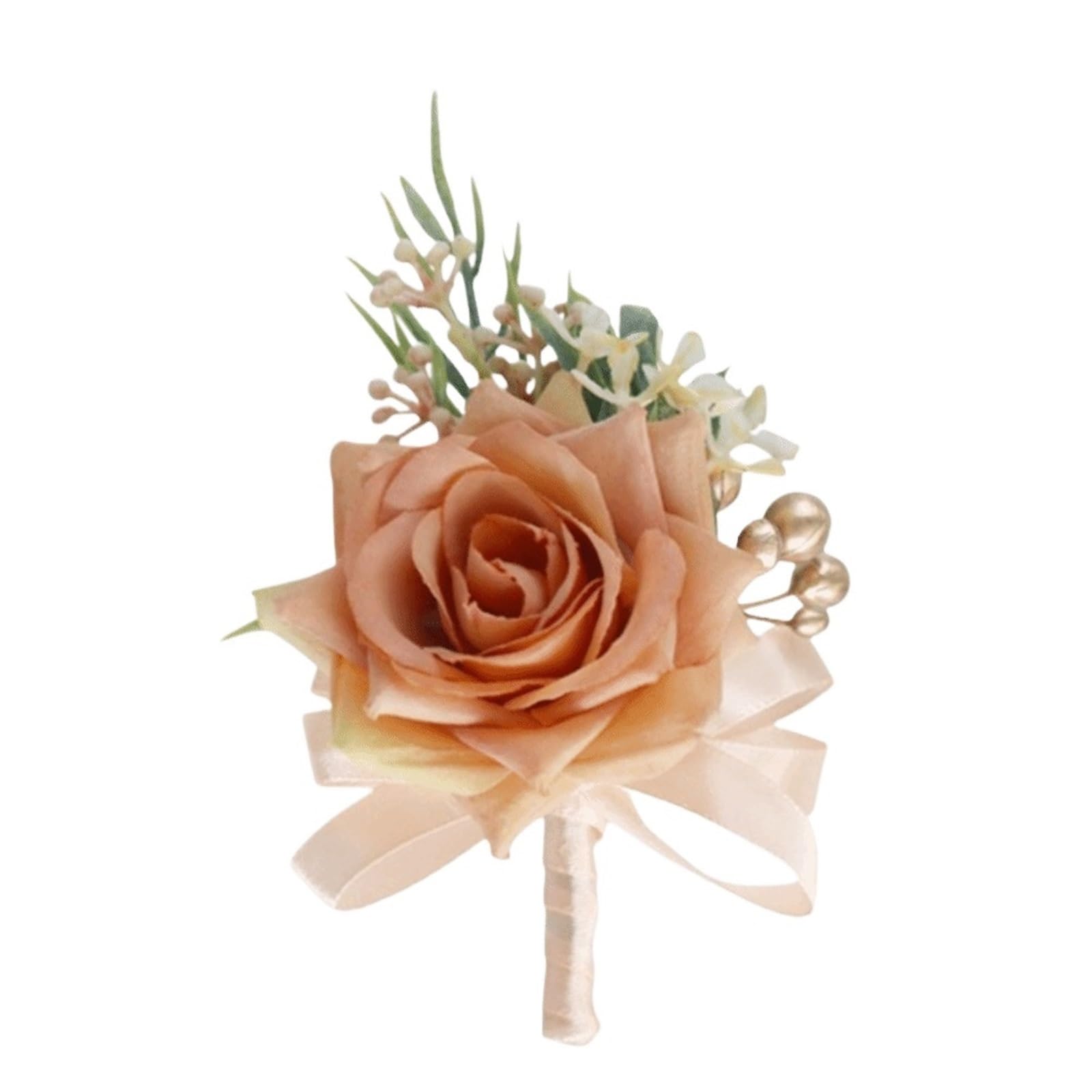 GHHZML Boutonniere Simulated Floral Corsage Bride Brooch Pin Artificial Flower Silk Wedding Boutonnieres Calla Lily Groom