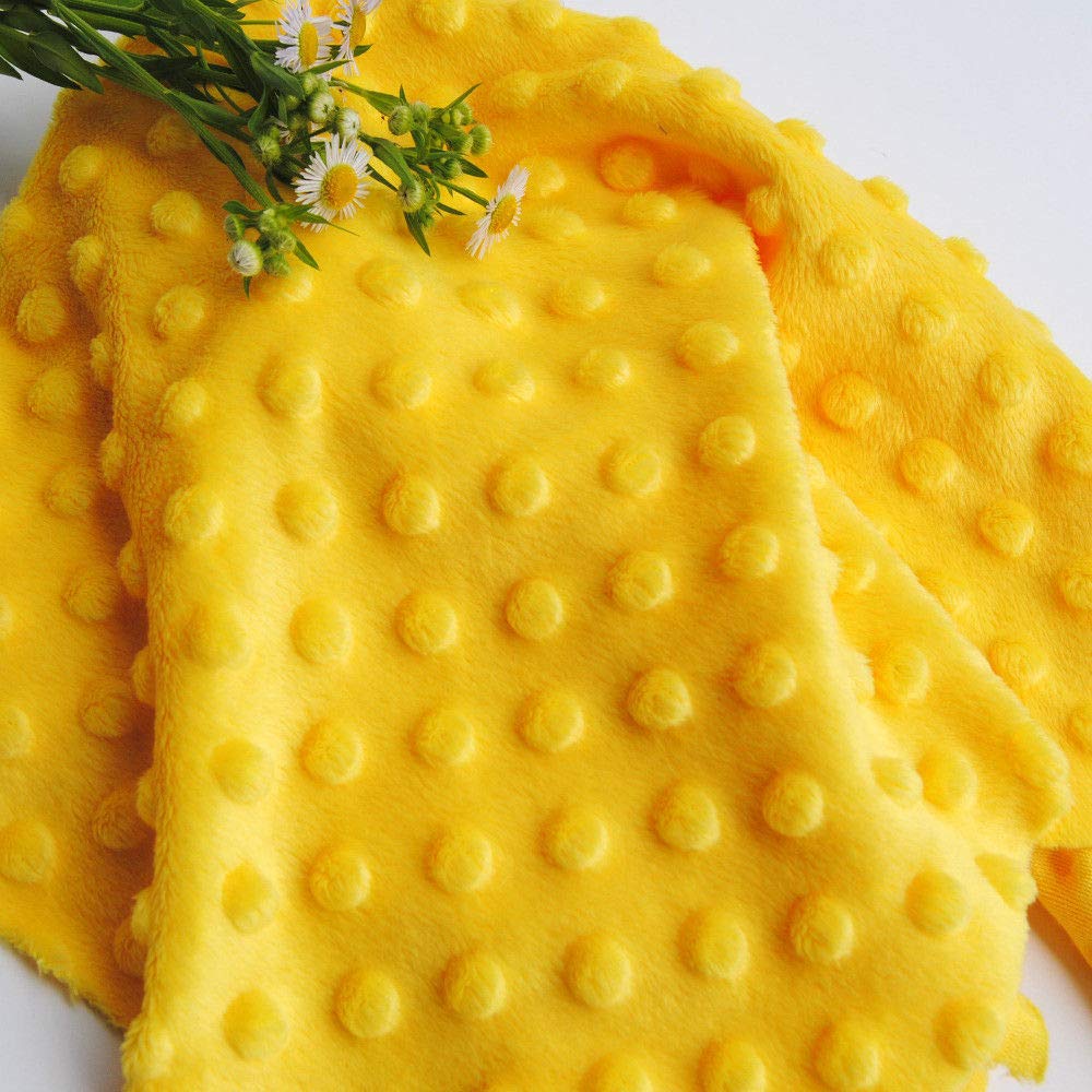 Supersoft Dimple DOT Cuddle Soft Fleece Fabric - 150cm Wide - Yellow (Sold by The metre)