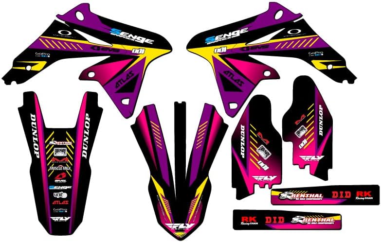 2008-2017 RMZ 450 SURGE Black Senge Graphics Complete Kit With Rider I.D. Compatible with Suzuki