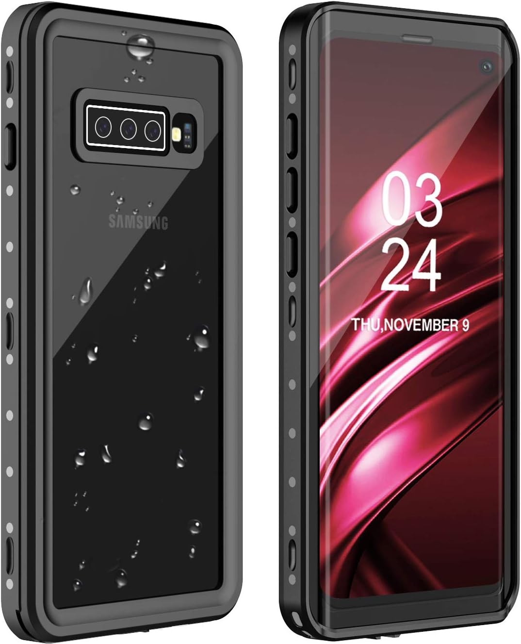 GOLDJU Samsung Galaxy S10 Waterproof Case,S10 Case Built in Screen Protector 360° Full Body Protective Shockproof Dirtproof Sandproof IP68 Underwater Waterproof Case for Samsung S10 （6.1inch）