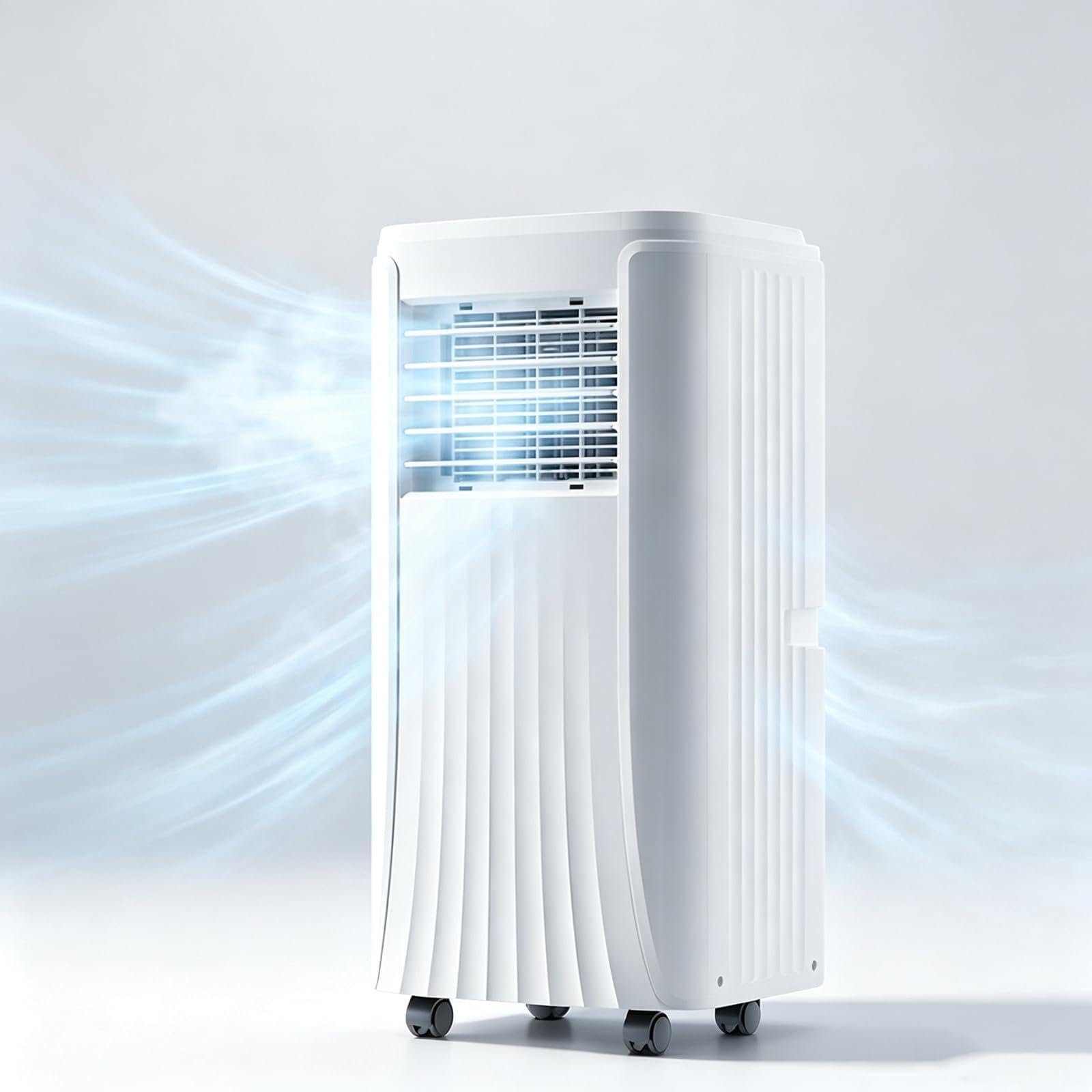 HajMyrdonyx Portable Air Conditioner 2 Wind Speeds Room Ac Unit 3-in-1 with Dehumidifier Fan, Low Noise Window AC Unit for Bedroom Office, Remote Control Energy Efficient Cooling 1.5P