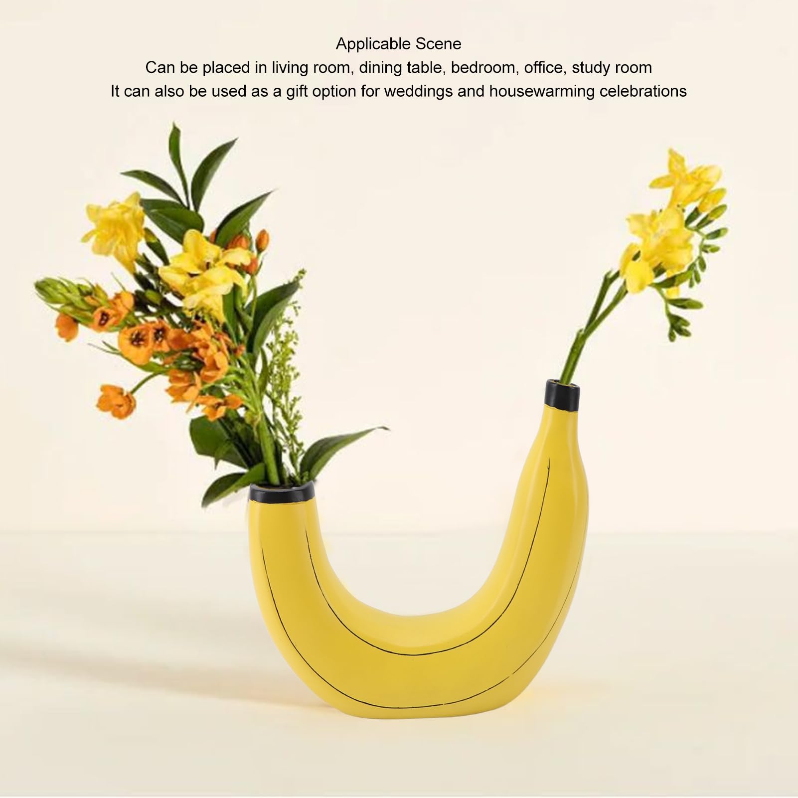 Amazon.co.jp: バナナ型花瓶装飾、樹脂製花瓶オーナメント、モダンで