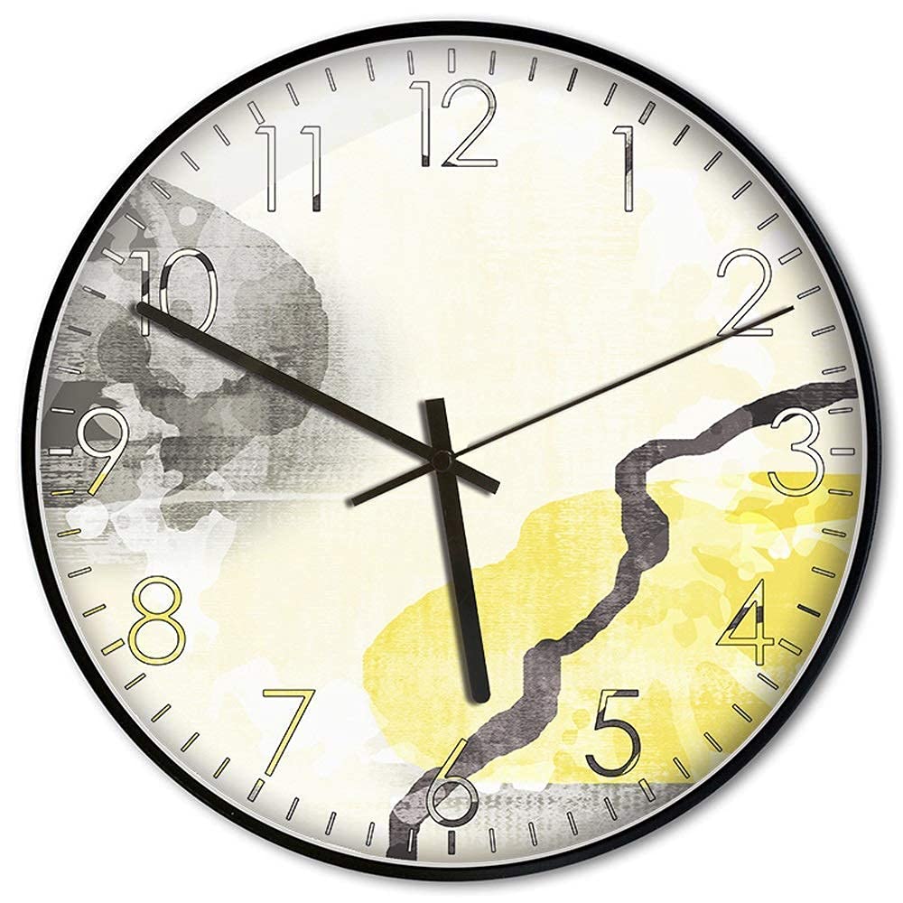 Horloge murale haut de gamme en métal noir au motif créatif