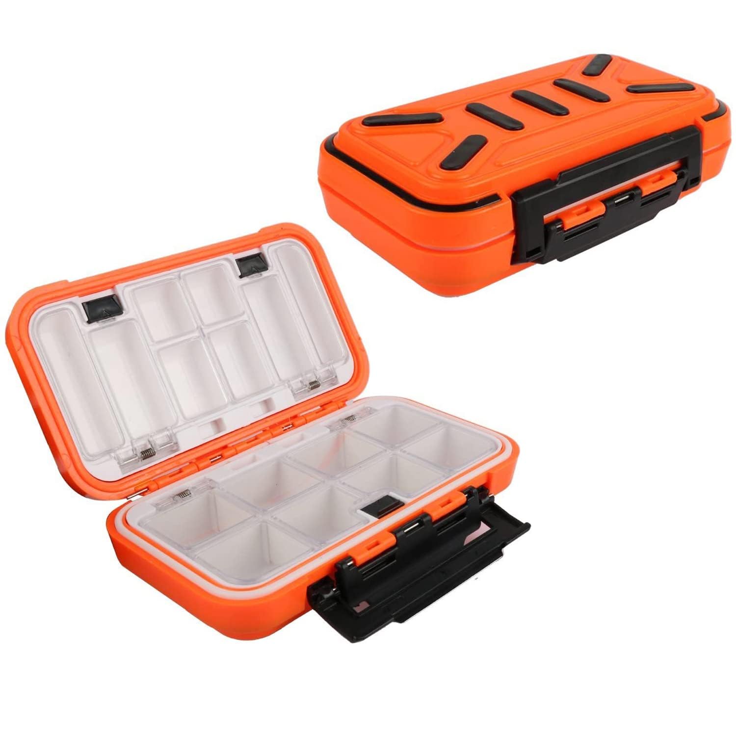 Fishing Tackle Box, Floating Storage Box, Double-Sided Fishing Lure Box with Adjustable Dividers Storage Jewelry Organizer Making Kit Container for Lure Hook Beads Earring Tool