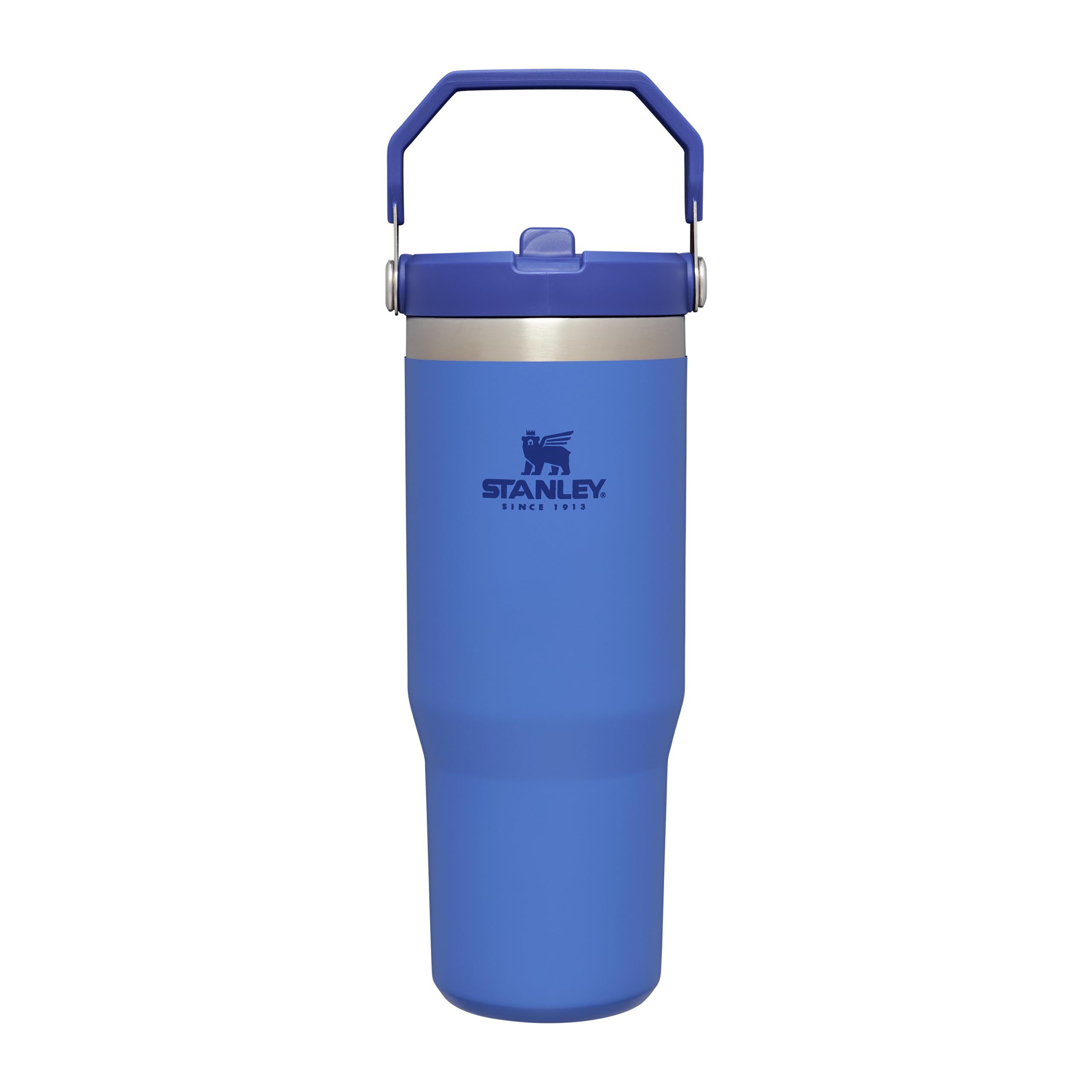 STANLEY Flip Straw Tumbler 1.0 Trinkflasche Mit Strohhalm 0.89L - Thermosflasche Hält 12+ Stunden Kalt - Spülmaschinenfest - Sportflasche - Wasserflasche BPA Frei - Iris