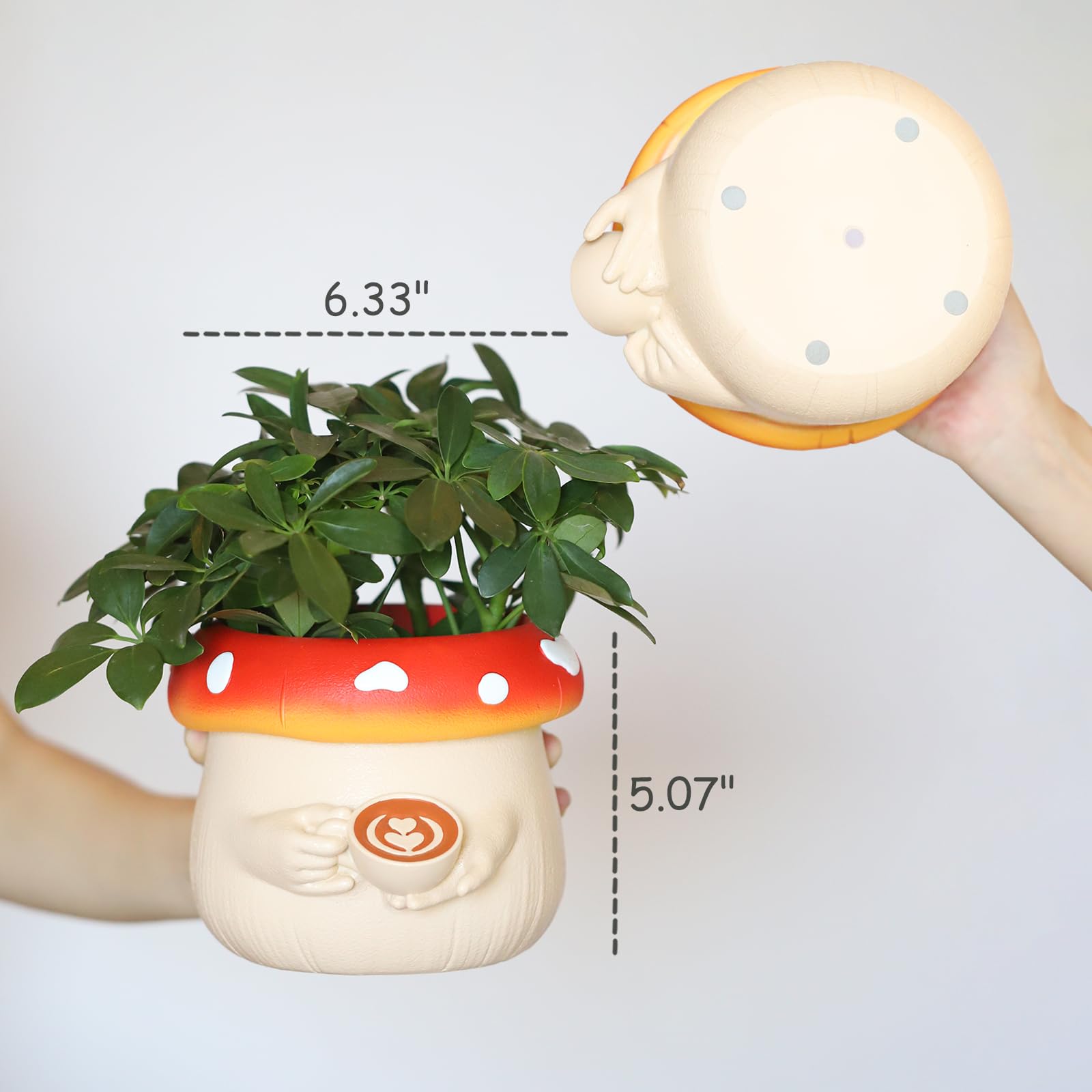 GUGUGO Macetas De Cuerpo Femenino De Hongos, Macetas De Plantas Peculiares Únicas Y Lindas Y Decoración Del Hogar Bohemia Ecléctica Divertida, Macetas De Flores De Trasero De Hongo, Maceta Para