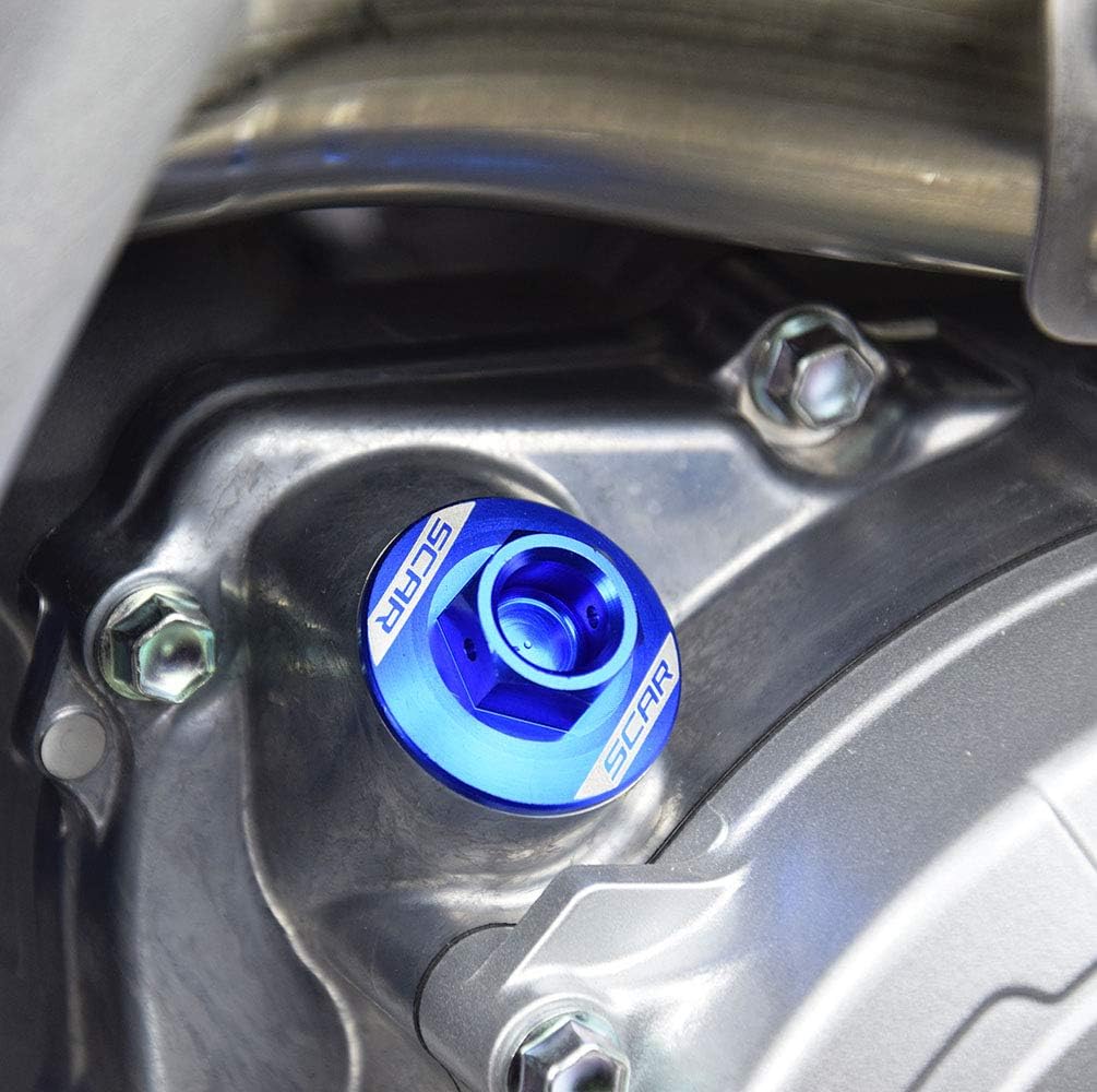 SCAR Oil Filler Plug Cap Compatible with KAWASAKI KX KXF KLX KFX 250 450 04-26 - Blue