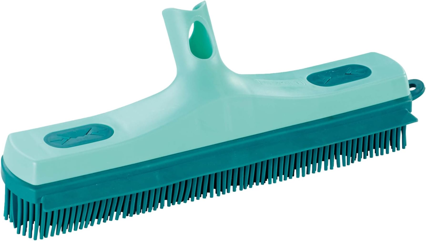Leifheit Broom Head,Click System Leifheit Rubber Broom, Effective at Removing Pet Hairs, Hygienic Brush Head, Squeegee Blade for Stone Floors, Tiles and Swimming Pool Surrounds, 35 cm wide