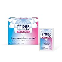 Mag Ricarica – Integratori per Adulti con Magnesio Pidolato, magnesio ossido, Vitamina B6, per Stanchezza Fisica e Mentale – Senza Glutine, Senza Lattosio (24 Bustine Aroma Limone)