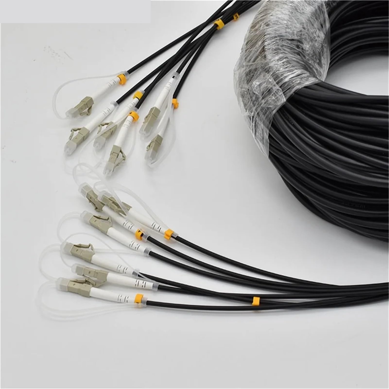 Câble de raccordement blindé multimode LC/SC/FC/ST à 6 cœurs | Câble à fibre optique extérieur, 150 m-300 m(150m SC-SC)