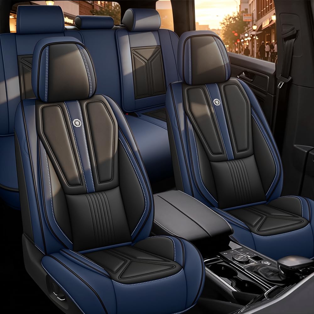 Custom Car Seat Covers for Toyota Prius 2001-2026,Easy install,Black Blue