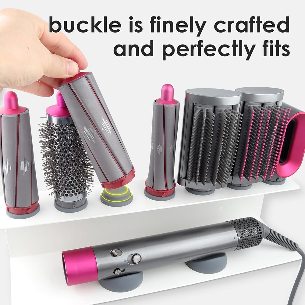 Soporte de Pared para Secador de Pelo, Estante de Almacenamiento para Secador y Rizador de Pelo, Organizador de Baño.