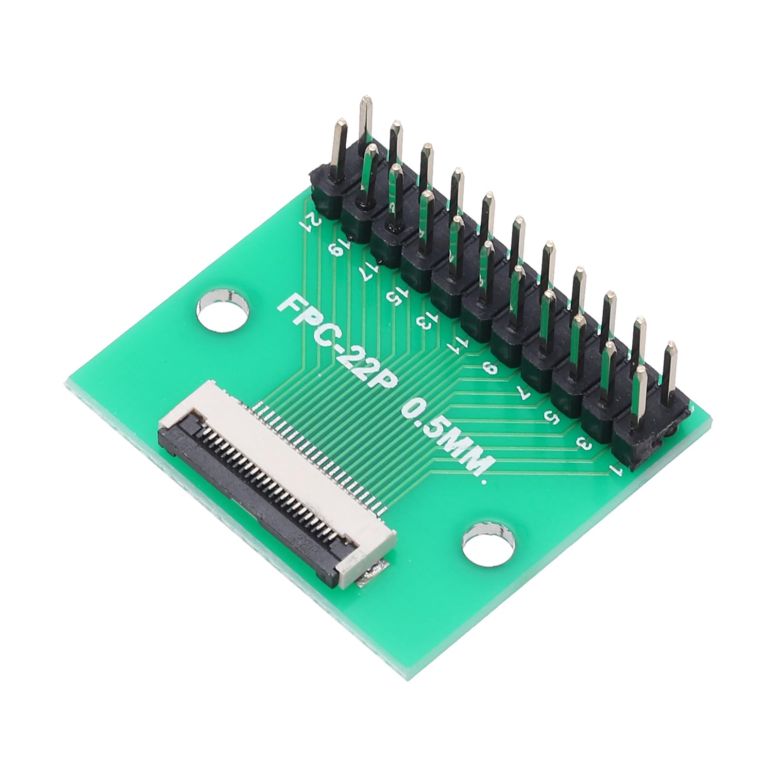 QUARKZMAN Connettore Scheda FFC FPC 22 Pin 0,5mm Presa a 2,54mm Doppia File Maschio Pin Striscia Intestazione Adattatore, Scheda Convertitore PCB per Tv Lcd/Fotocamere Digitali/Computer