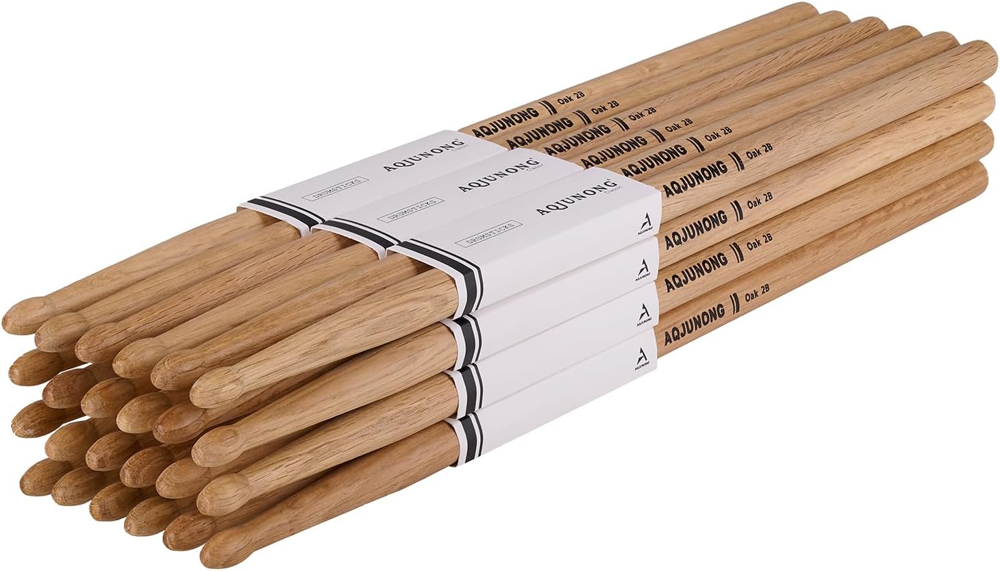 Drum Sticks, 2B Drumsticks, 12 Pairs Classic Oak Wood Tip Drum Sticks for Acoustic Drum and Electronic Set, Professional Musical Instrument Percussion Accessories