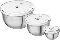 ZWILLING Fresh & Save BOWLS 3-pc Stainless Steel Vacuum Bowl Set