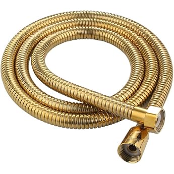 1.5m Gold Stainless Steel Antique Brass Shower Hose Replacement Hand Shower Pipe Gold 1.5m