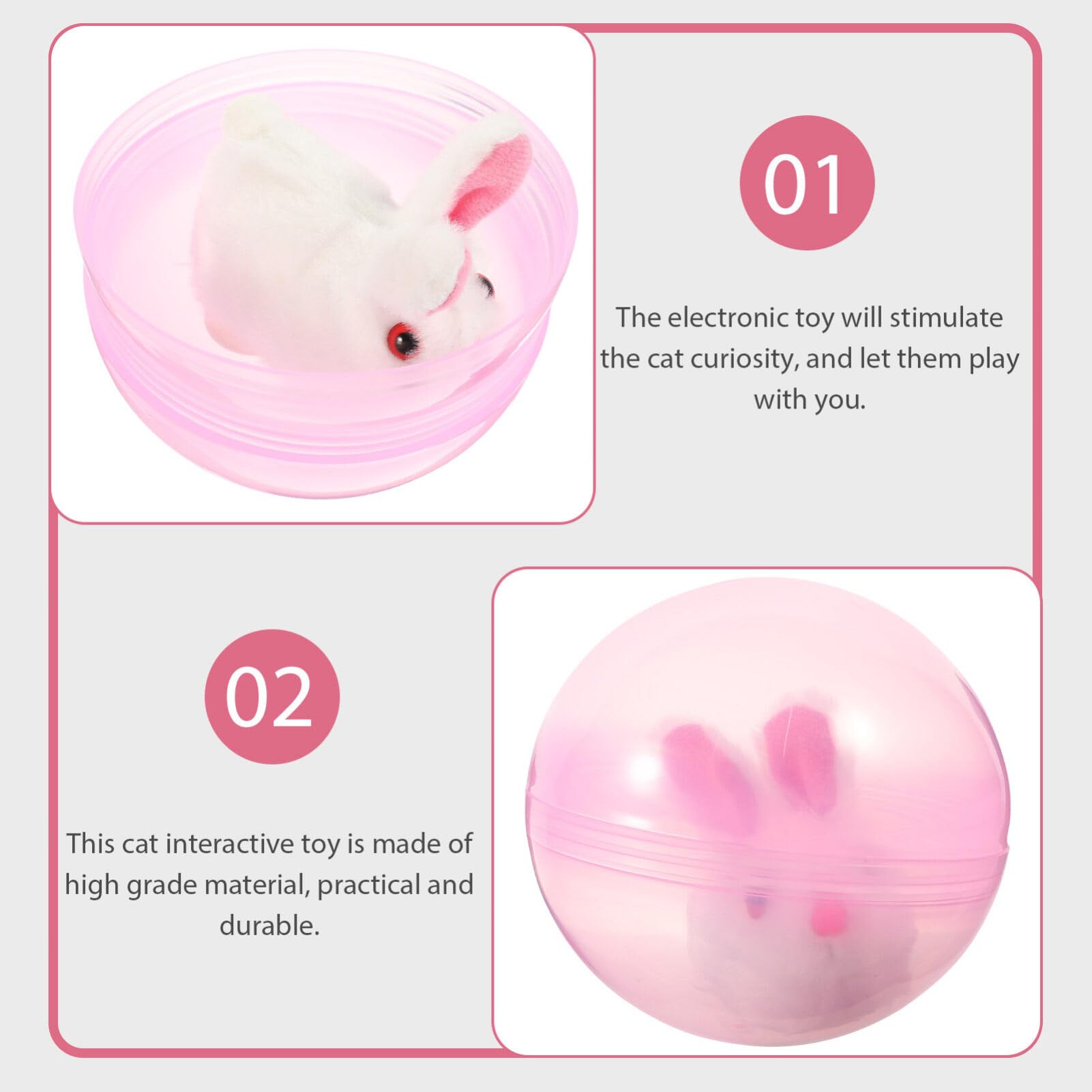 ibasenice 4stücke Interaktives Katzenballspielzeug Beweglicher Teaser Für Katzen Fördert Die Aktivität Natürliche Spielverhalten Mit Einfachem Design Für Stundenlangen Spaß Für