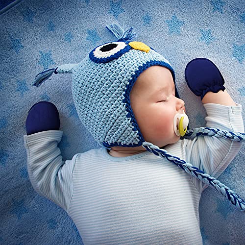 20 Pairs Newborn Baby Boys Girls Mittens 0-6 Months Infant Toddler Mittens No Scratch Solid Color Gloves (Dark Color) #TOP6