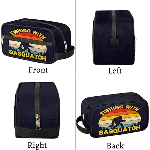 Miniatura 6 de Neceser de viaje para hombres y mujeres, bolsa de afeitar resistente al agua, bolsas de almacenamiento plegables con asa para artículos de tocador,