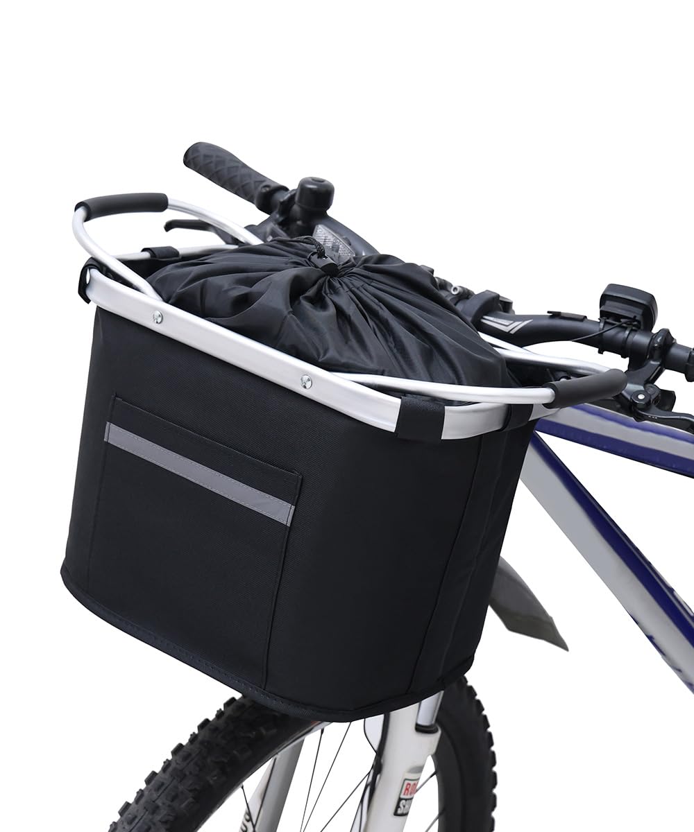 Diurwur®Fahrradkorb vorne wasserdicht Fahrrad Lenkerkorb Abnehmbarer Tragekorb Klein Einkaufskorb Picknickkorb Fahrradkorb faltbar Lenkerkorb mit Fahrrad Zubehör