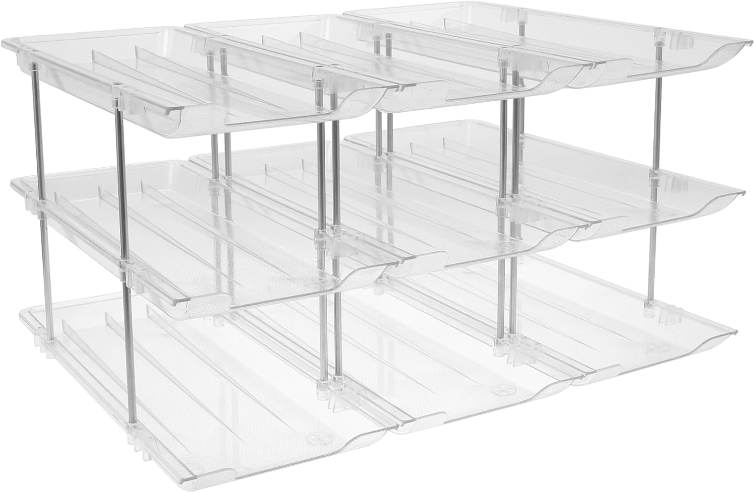 3-Tier Stackable Can Rack Organizer for Pantry,Pantry Clear Can Organizer,Rack Free Combination Canned Food Holders,Stackable Soup Can Dispenser for Kitchen Cupboard and Pantry Storage