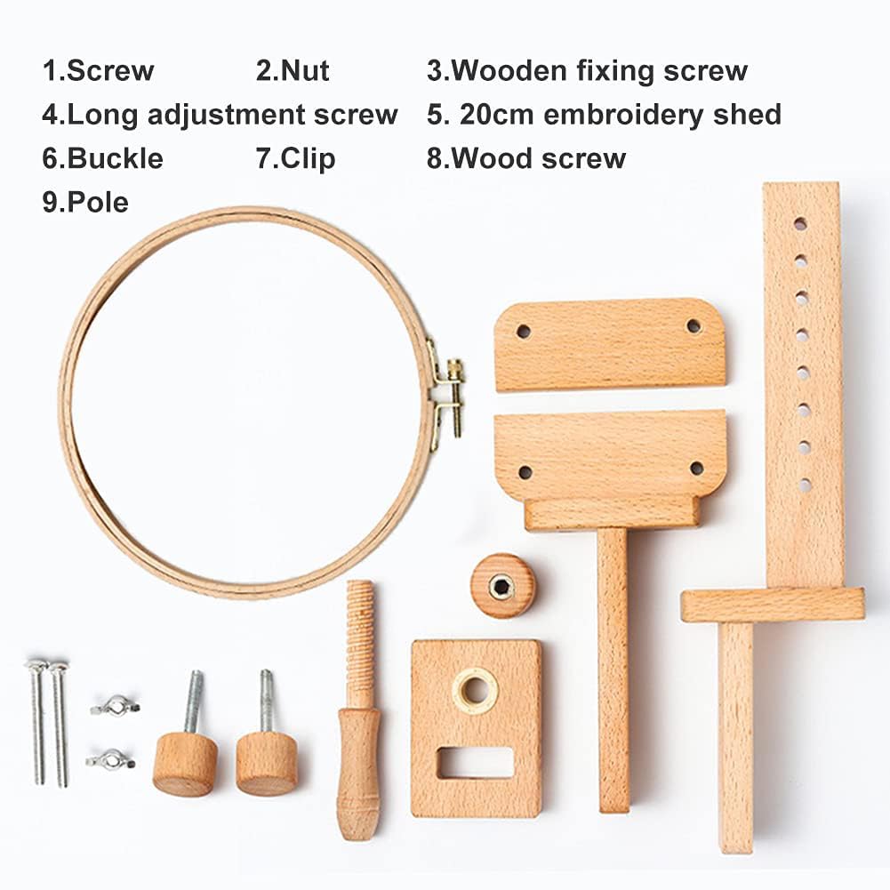 Tambour à Broder - Non Spécifié - 80 Cm - Bois - Support Réglable