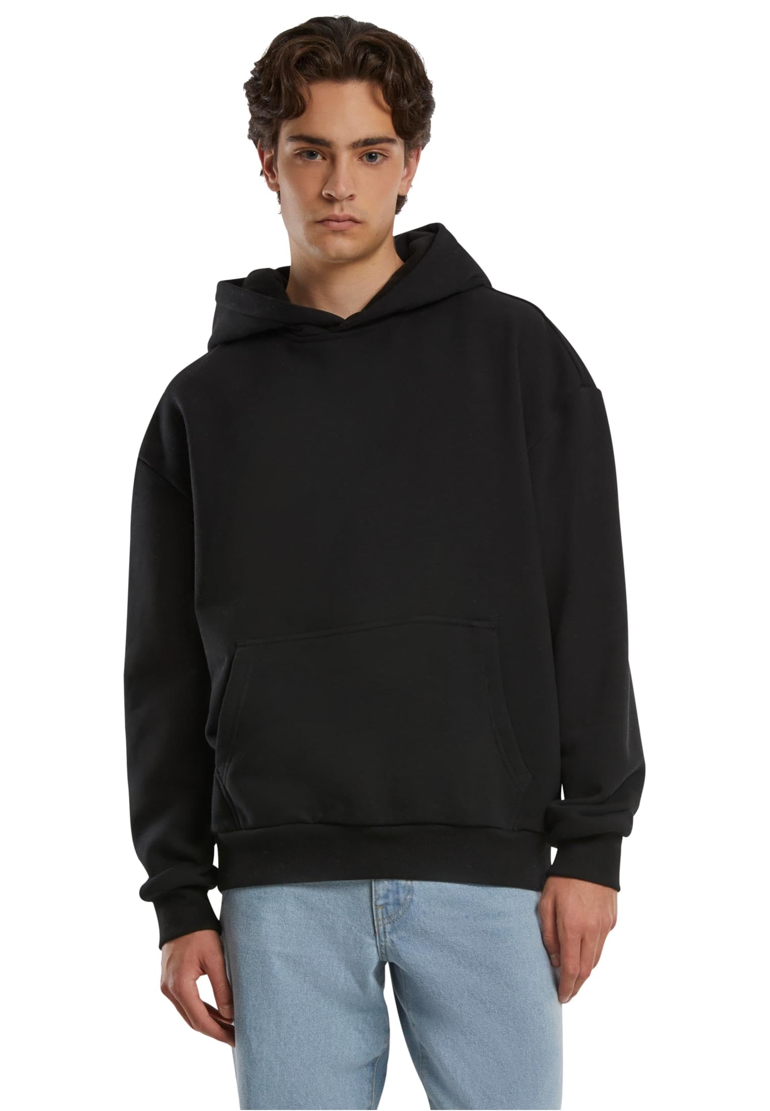 Urban Classics Men's Black Ultra Heavy Hoody Sweatshirt, L