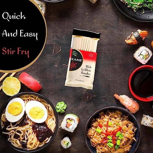 KA-ME Chinese Lo Mein Noodles, Low Fat, 8oz Pouches (Pack of 3) - Perfect for Quick, Authentic, and Delicious Meals. - Thumbnail 2