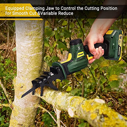 Teccpo Cordless Screwdriver + 20V Reciprocating Saw, 45Pcs 6N.m, 4V Screwdriver, 9+1 Torque Gears, 1/4'' Hex Self-Lock Chuck & Cordless Saw, 2.0Ah Battery, Charger, Clamping Jaw & 3 Blades, 2800Spm #TOP6