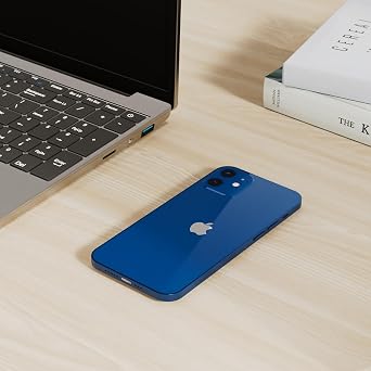 Original Back Glass Replacement for iPhone 12 All Carriers with Pre-Installed Adhesive and Repair iPhone 12 Tool (Blue)