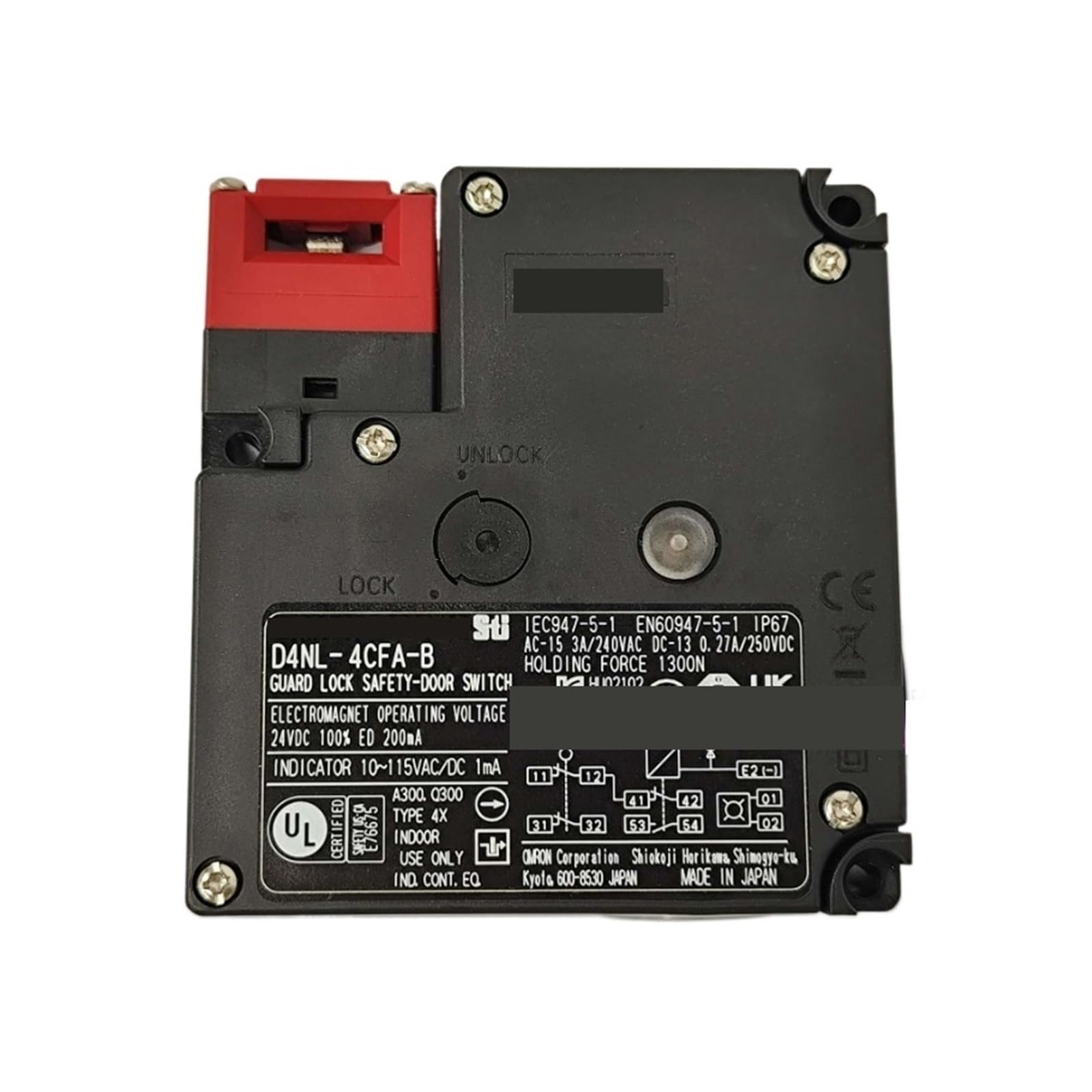 Interrupteur de verrouillage D4NL-4CFG-B pour carter de protection machine