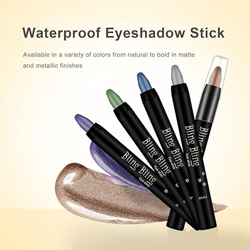 Miniatura 2 de Juego de barras de sombra de ojos, 16 coloresjuego, lápiz de sombra de ojos perlado multicolor con brillantina, lápiz de sombra de ojos brillante,