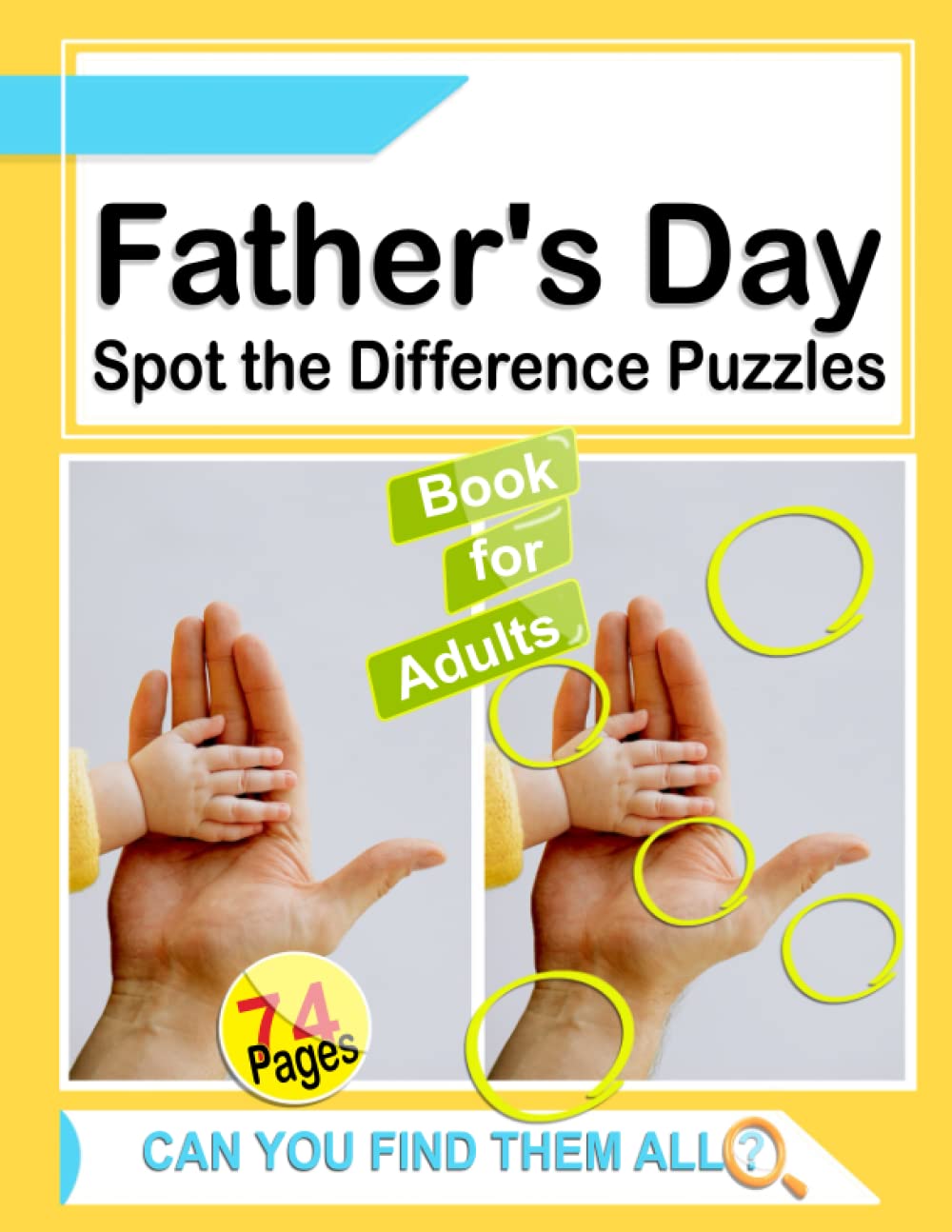Father's Day Spot The Difference Puzzles Book For Adults: Spot the Difference Book for Adults fantastic book for fun, Brain Games Picture , large ... (THE DIFFERENCE PUZZLE BOOK FOR ADULTS).