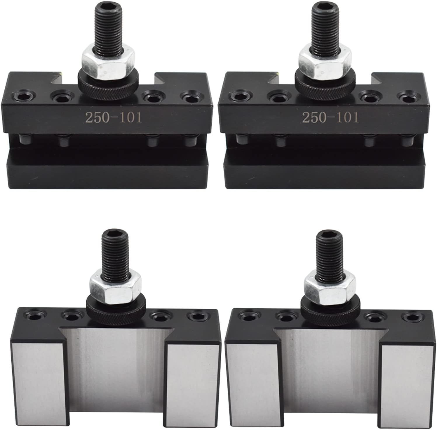 kimllier 4Pcs AXA 250-101 Quick Change Turning and Facing Lathe Tool Post Holder Fit for 250-111 or 250-100 Tool Post 12 Inch Swing Dia