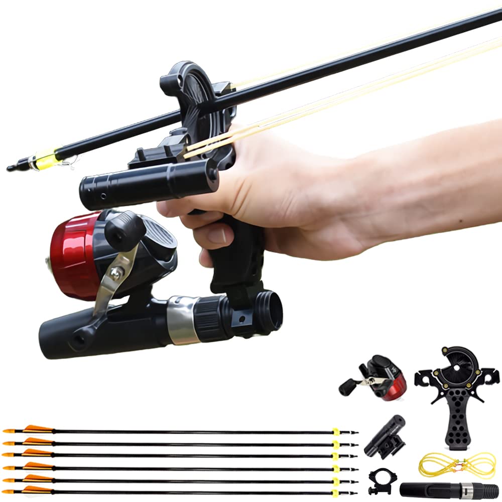 Piaoyu Hunting Fishing Slingshot Archery with Arrows, Multifunctional Slingshot (Package 2)