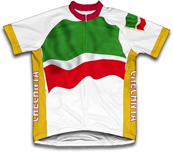 ScudoPro Chechnya Flag Short Sleeve Cycling Jersey for Women