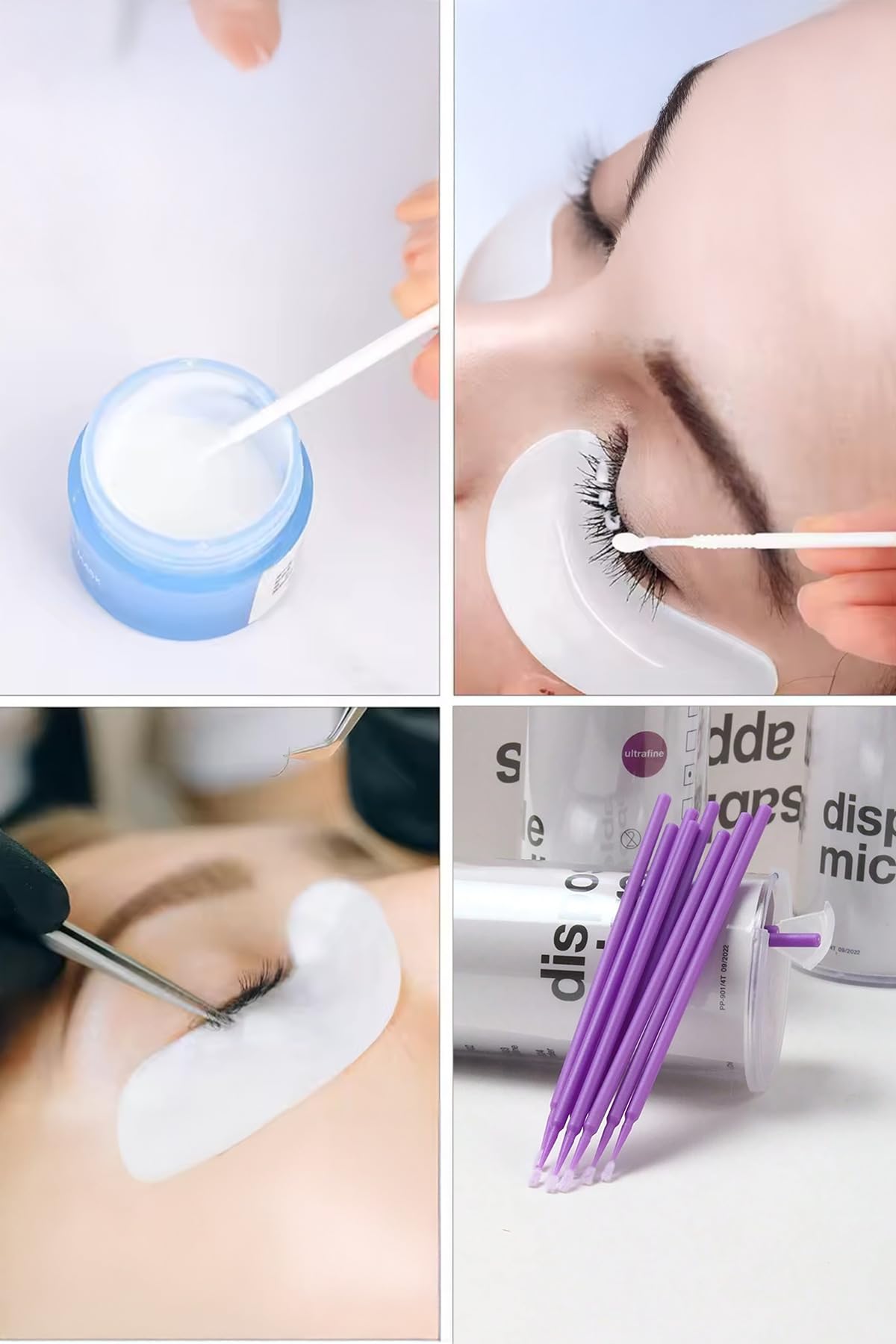 ruby face Microbrush Ipek Kirpik Çubukları 100 Adet Mikrobrush Fırça