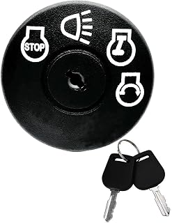 Lawn Mower Ignition Switch with 2 Keys 4 Position 7 Terminals for Cub Cadet Husqvarna Craftsman John Deere MTD AYP Delta Stratton Gernerac Lawn Mower Replace 532175566 YTH1542XP 925-04227B 925-1741