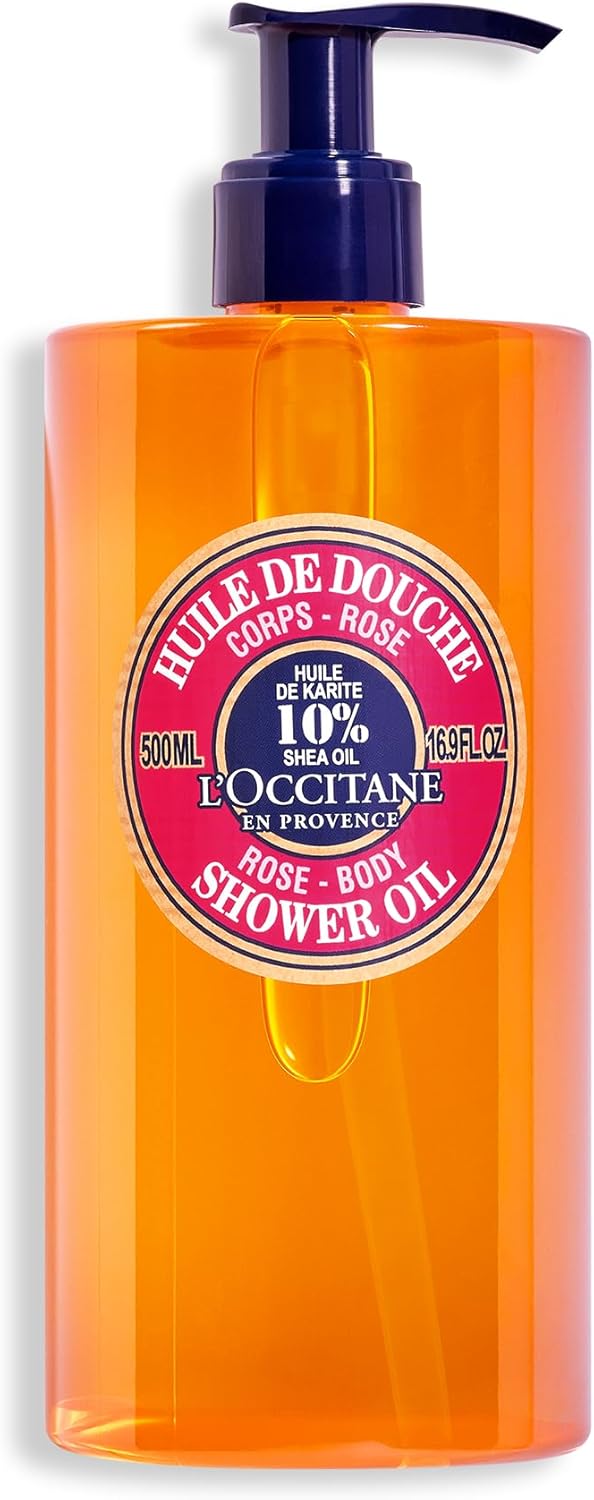 L'OCCITANE Shea Rose Shower Oil 500ml Enriched with Shea Butter & 99