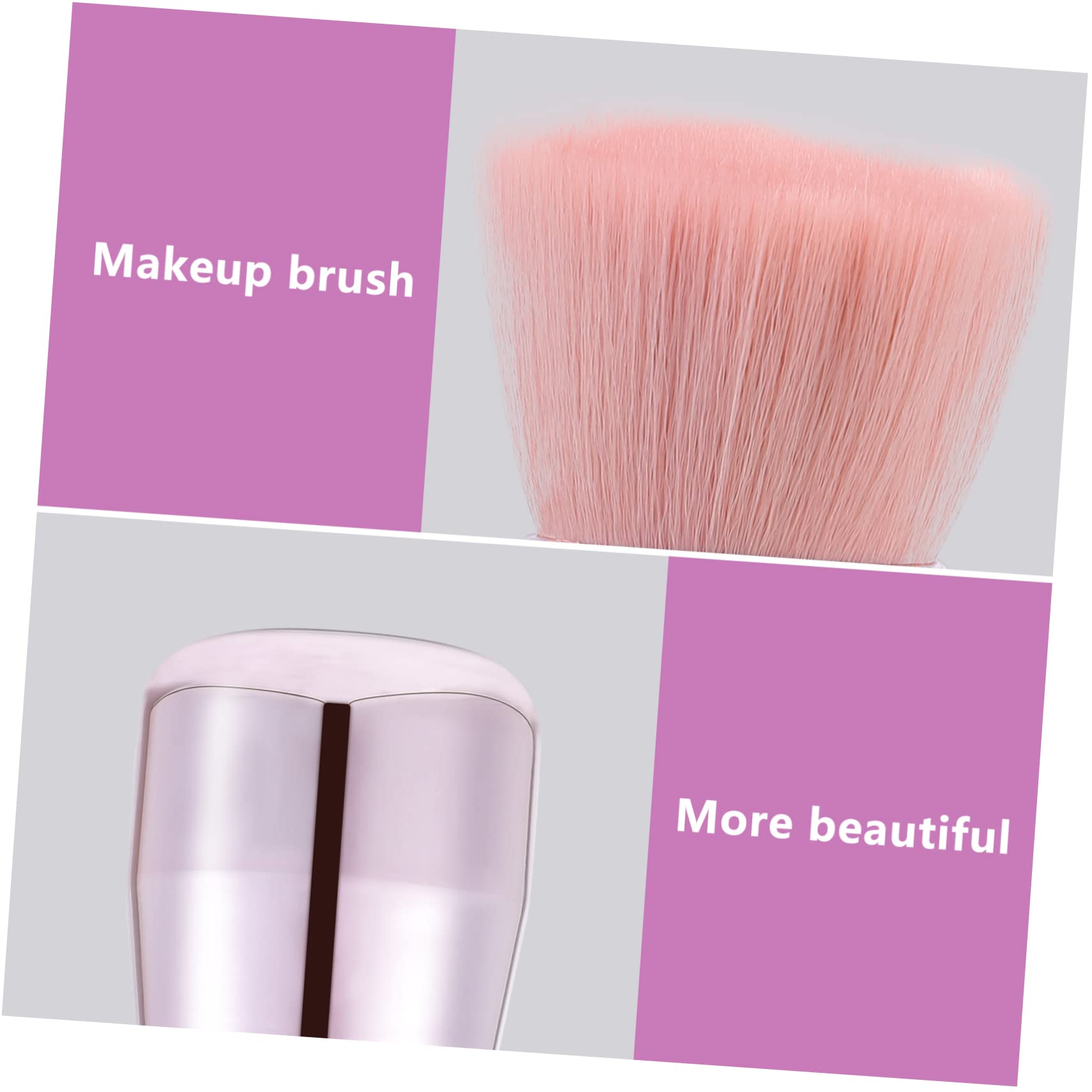NULYLU Gentle Powder Blush Brush Plastic Handle Makeup Brush Flat Bristles for Loose Powder for Cream Blush