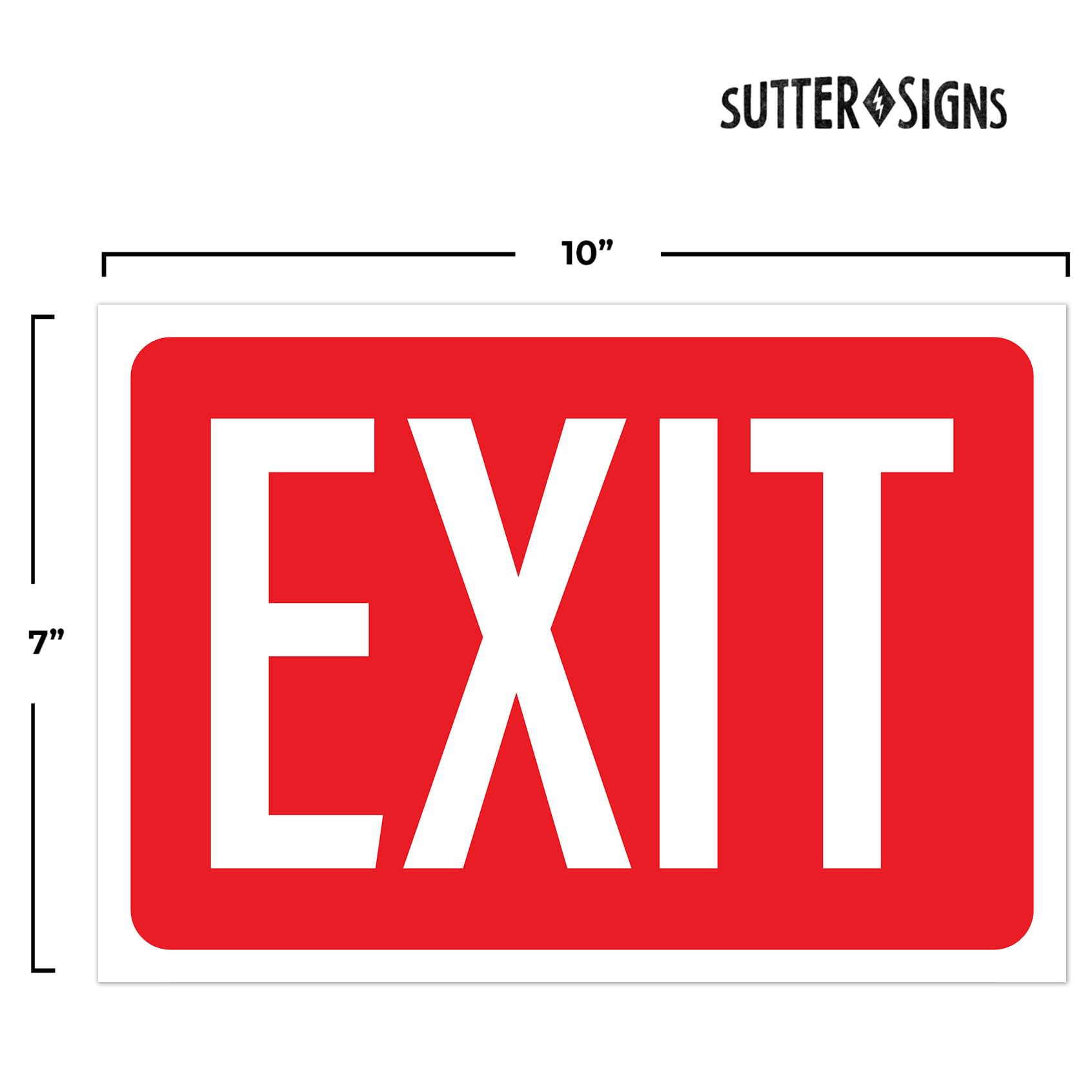 Snapklik.com : 2pcs Exit Sign Stickers For Business Weatherproof Vinyl ...