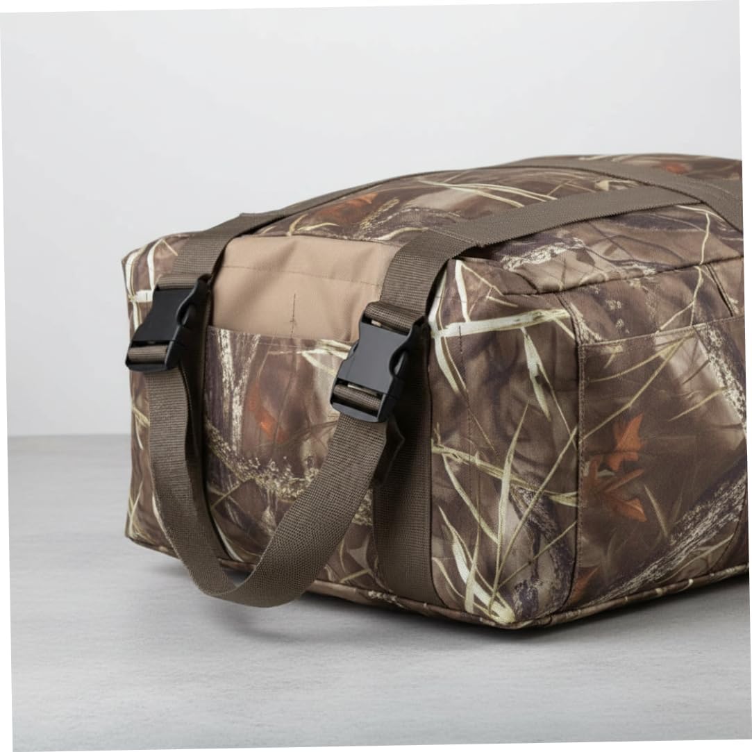 12 Slot Duck Decoy Bag with Adjustable Shoulder Strap, Water Drain System for Decoys and Duck Decoys, Large Front Pocket, 600D Nylon Decoy Bag