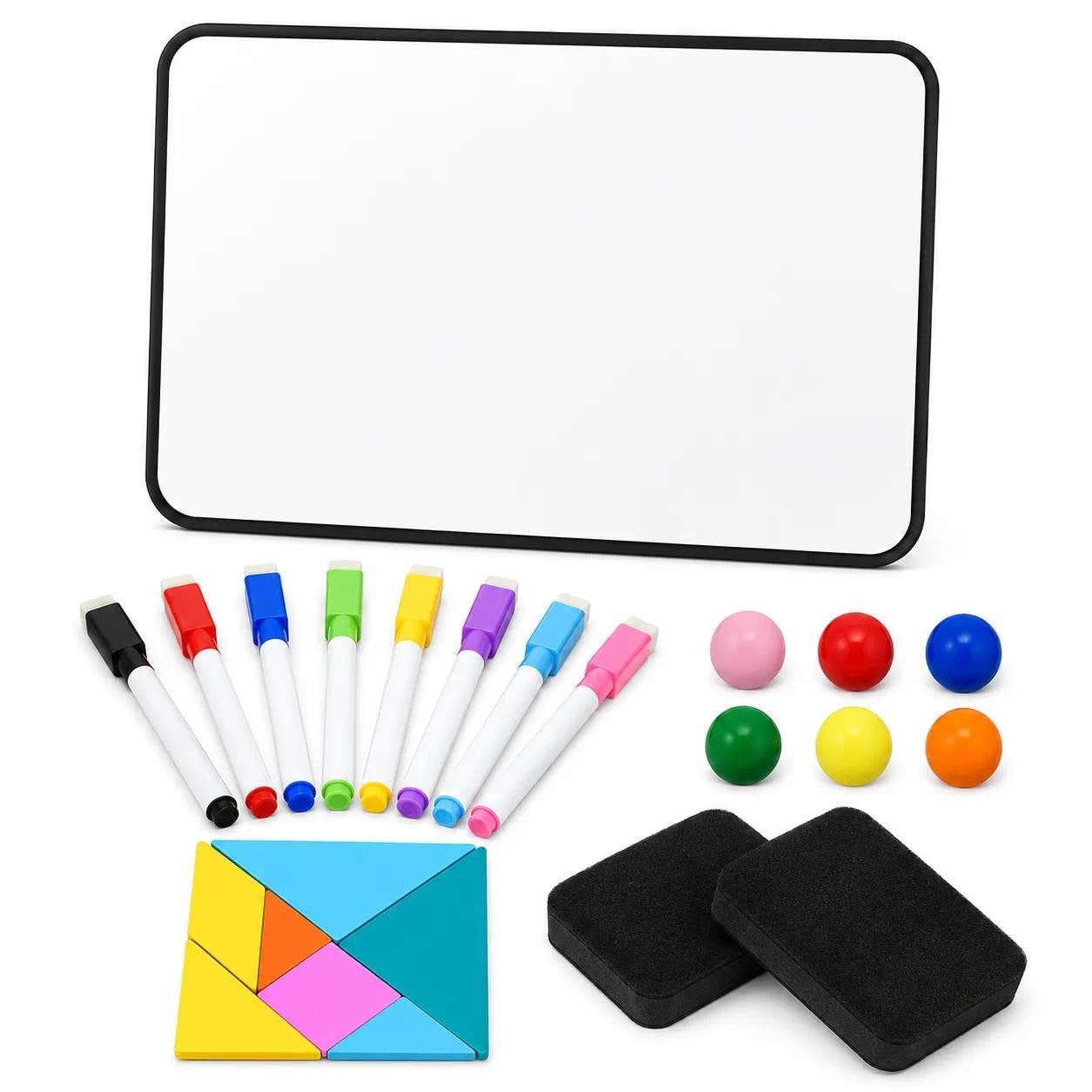 18 Piece A3 Magnetic Whiteboard, 30 x 42 cm Double Sided Dry Erase Board