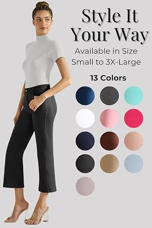 ICONOFLASH Women's Stretch Jeggings with Pockets Pull-On Straight Leg Jean Leggings Cropped 24 Tall 33 XS to Plus Size