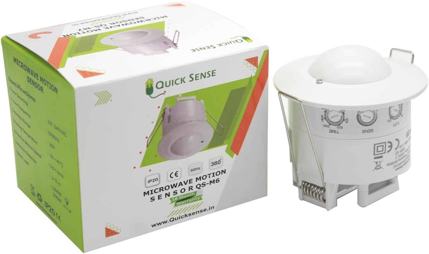 Microwave Sensor 110-240v, 5.8Ghz, 10Lux-2000Lux(Adujstable)