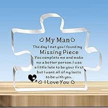 JMIMO Gifts For Boyfriend Husband Acrylic Puzzle Valentines Gifts for Him Boyfriend, Boyfriend Birthday Gifts Keepsake Romantic Anniversary Christmas Love Gifts for Him Boyfriend Husband