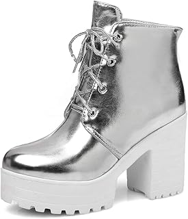 platform boots silver