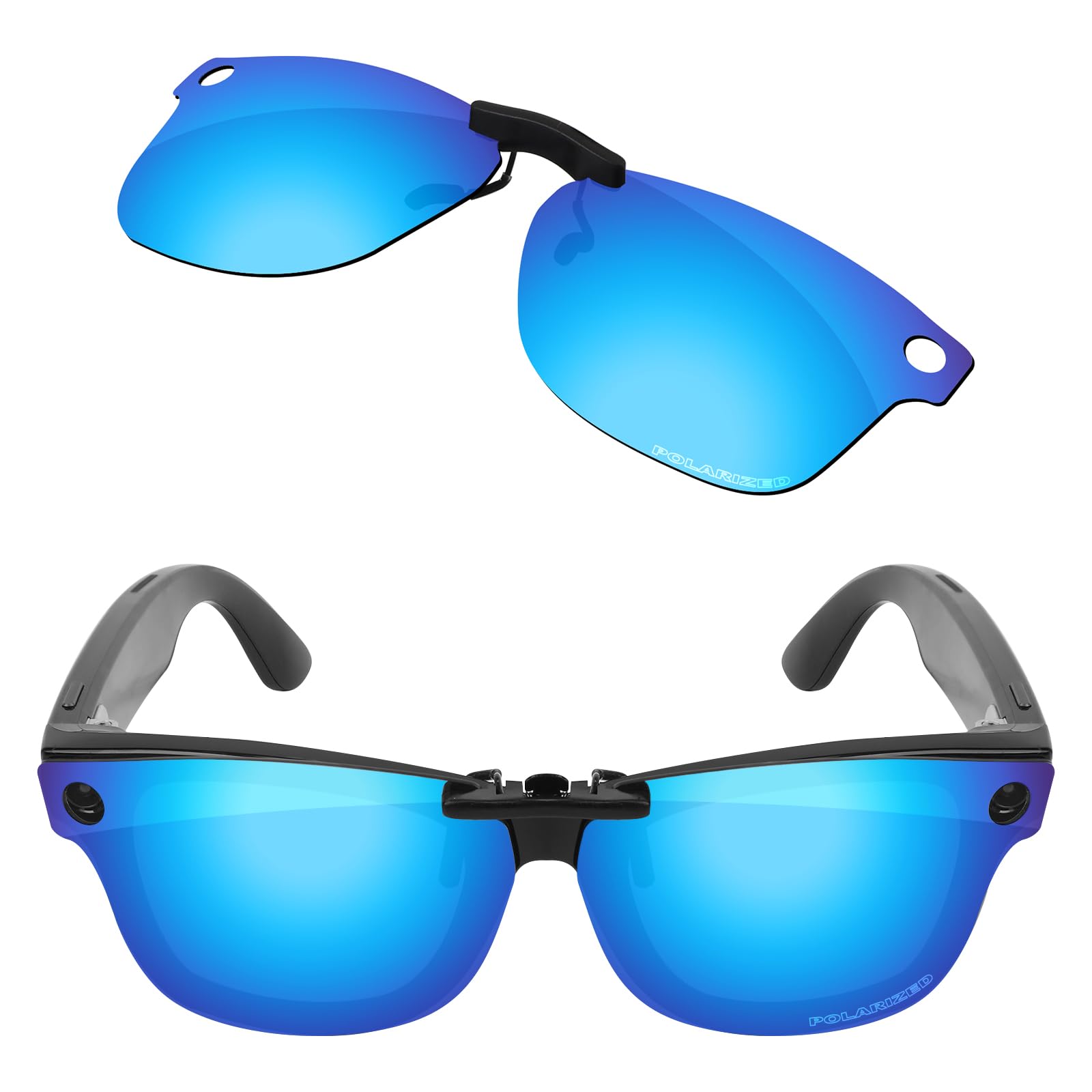Polarisierte Sonnenbrillenclips zum Anklippen für Ray-Ban Meta Wayfarer RW4012 (Gen 2), 53 mm, schützen Sie Ihre Augen für Männer und Frauen