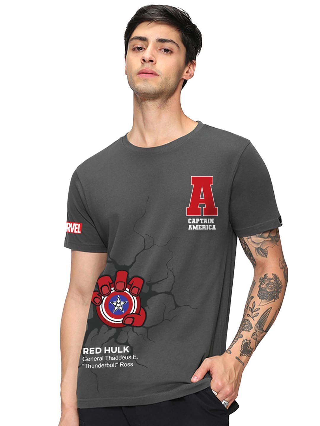 Men's Cotton Graphic Print Regular Fit Tshirt-image-37